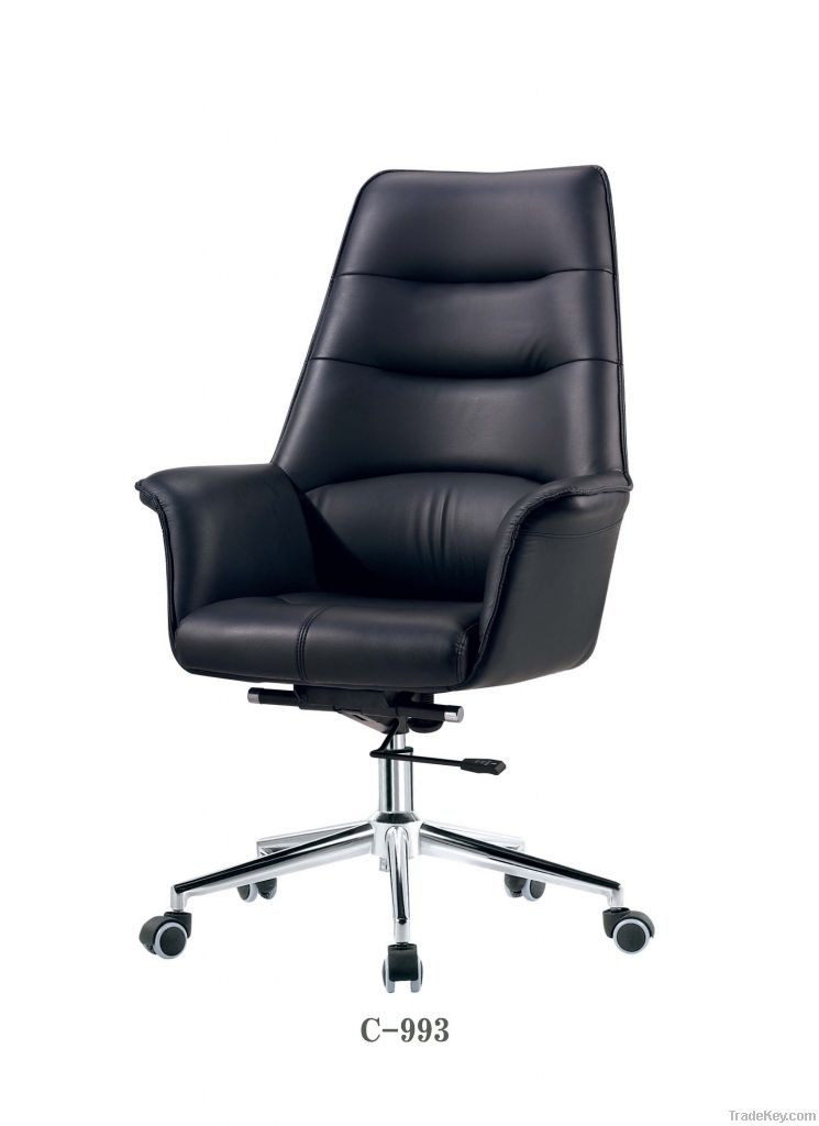 PU office chair/alum 5-star base