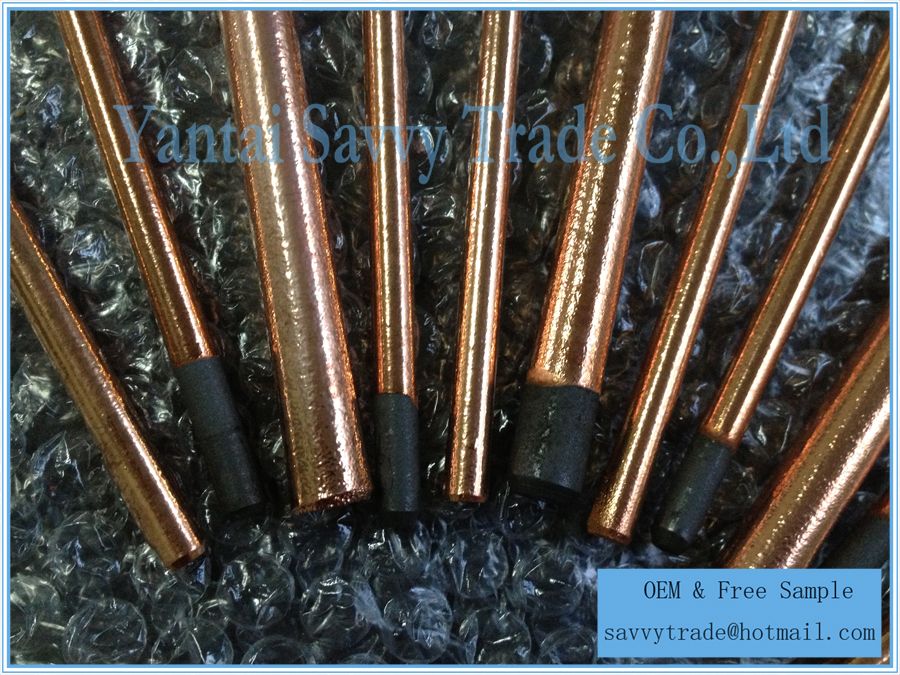 Copper coated carbon rods