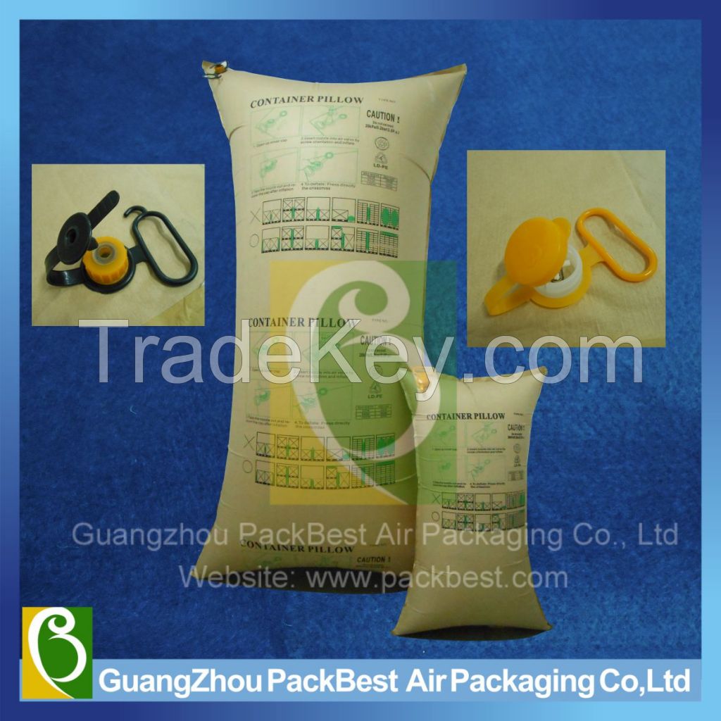 PBC0510 tainedforced kraft paper dunnage air bag for shipping/railway/container transportation