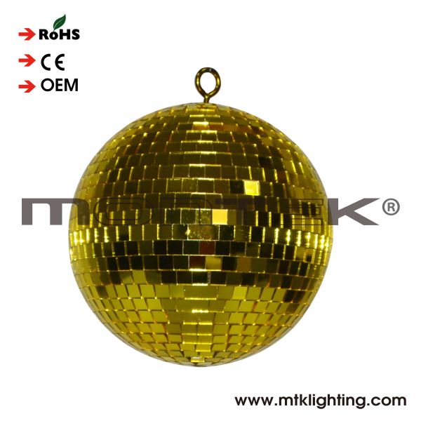 Colorful disco ball mirror ball with diameter 10cm 4 inch plastic core inner material