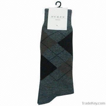 Men's business socks, available in various colors, materials and sizes