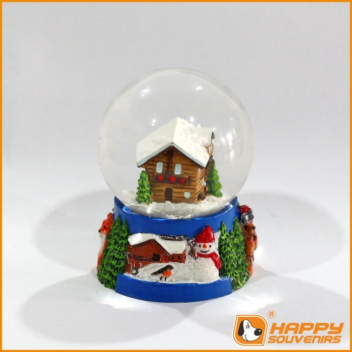 Unique Water Globe Formed Fridge Magnet With Cabin