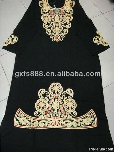 2013 Nice Looking Embroidery Black Abaya