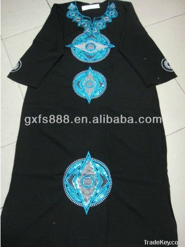 2013  Embroidery Black Abaya