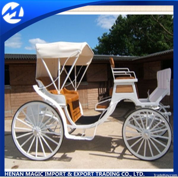 Beautiful white horse carts and carriages