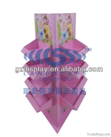 Professional manufacturer of three sides cardboard display with 4 boxe