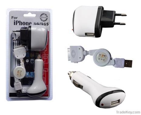 Universal car charger set for Iphone4/4s