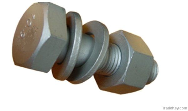 din7990 hex bolt with hex nut for steel structure