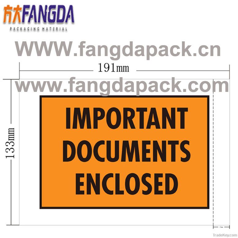 "Import papers/documents enclosed" envelopes