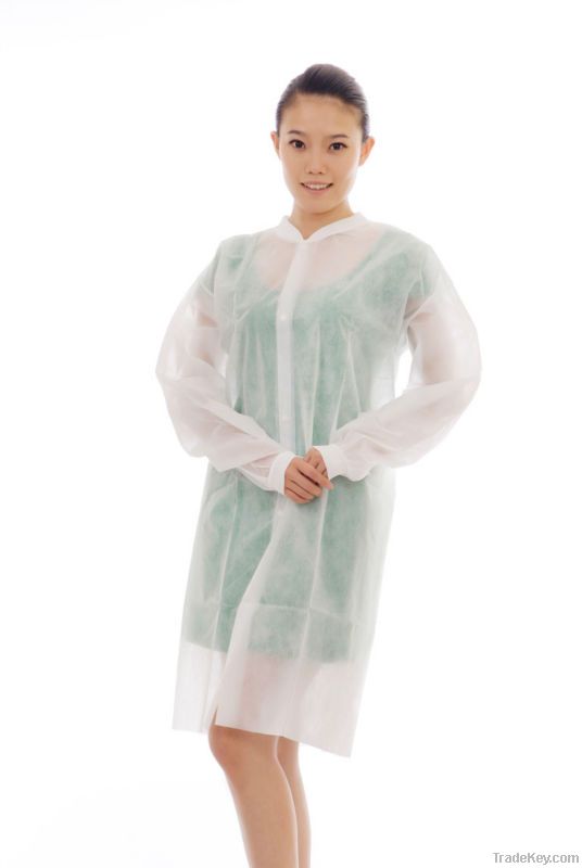 disposable nonwoven lab coat with Korean collar