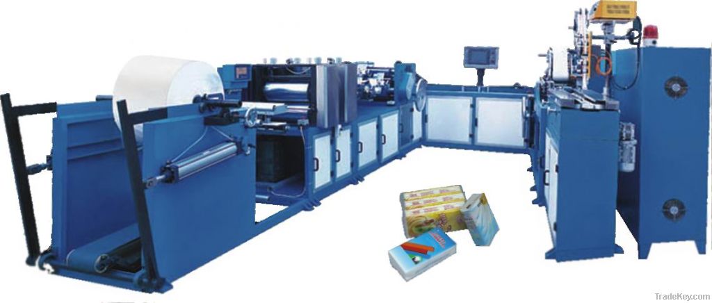 Fully automatic paper handkerchief production line