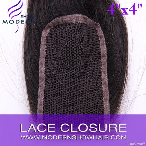 20inch lace closure 4*4 inch 100% Brazilian human hair