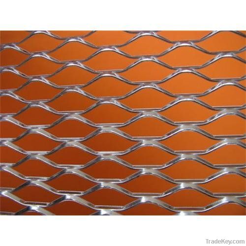 Diamond wire mesh raised expanded metal