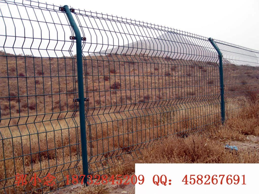 Durable green welded wire mesh fence,double wire nesh fence