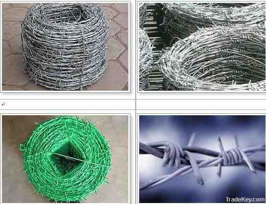 barbed wire ( galvanzied and pvc coated)