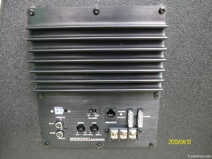 300W Active Subwoofer Class D Digital Car Amplifier