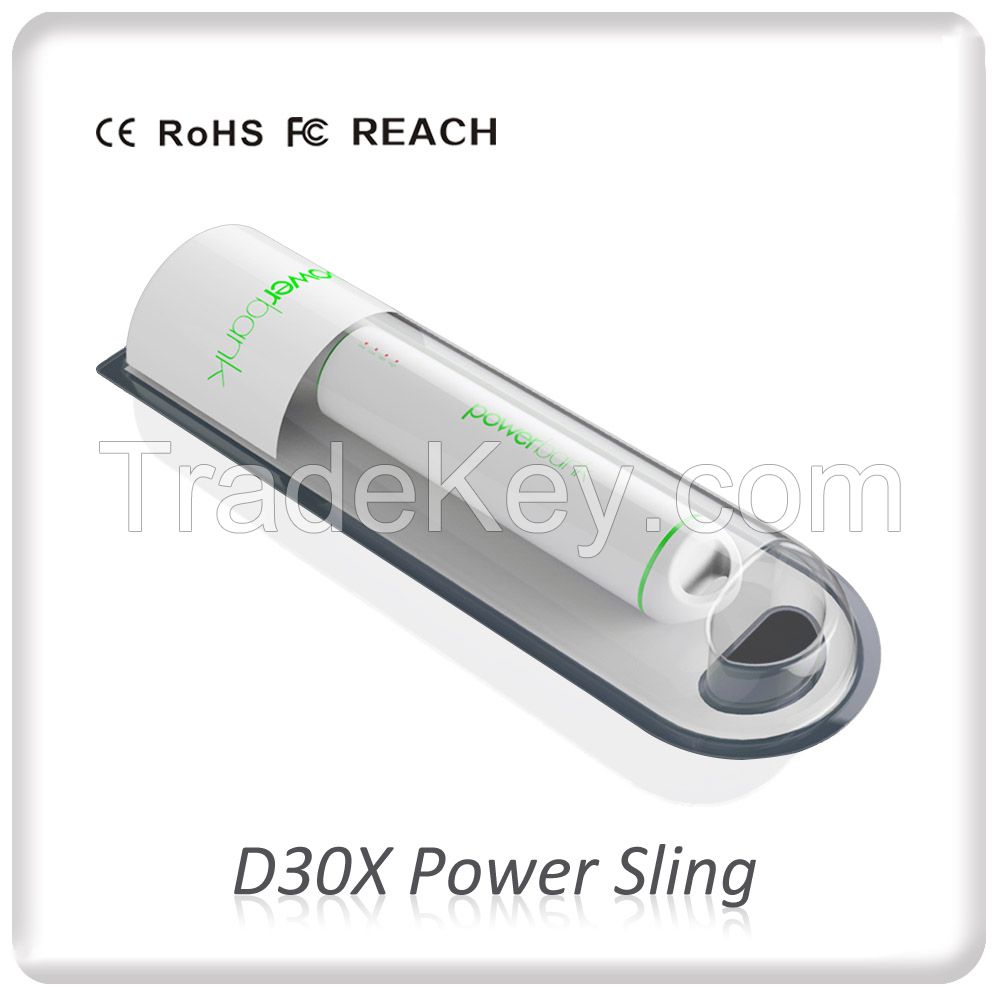 D30X private power sling power bank with REACH, PAHS, CE, ROHS from TUV / SGS