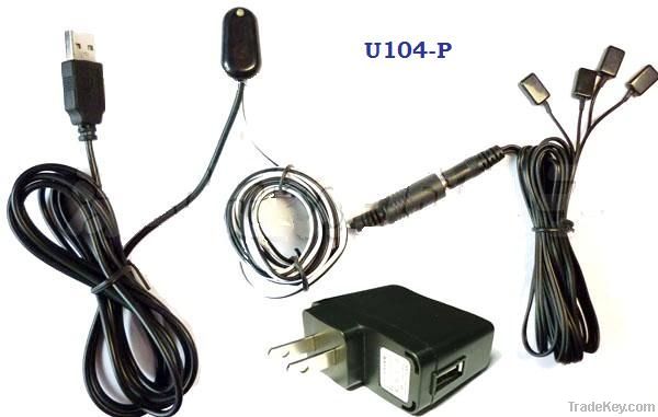 Remote Control IR Repeater/ IR Extender with 1 Receiver & 4 Emitters (