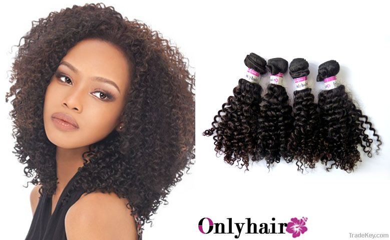 Grade 7A top quality crystal tip curl, bouncy curly, natural color