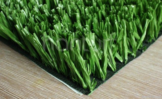 Plastic artificial grass for football