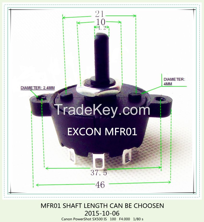 MFR01 ROTARY SWITCH WITH 36 DEGREE