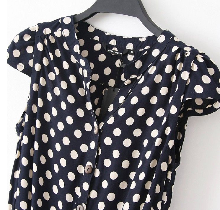 Ladies cotton polka dots jumpsuit