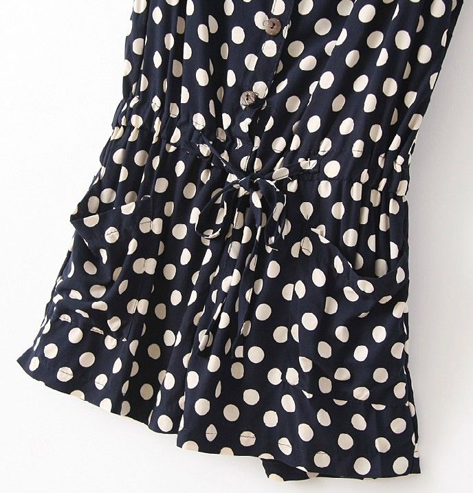 Ladies cotton polka dots jumpsuit
