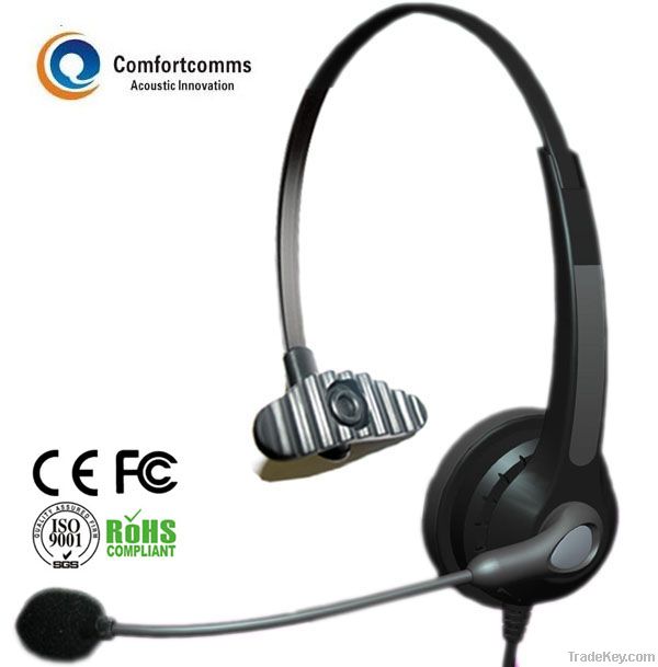 Monaural call center skype headset