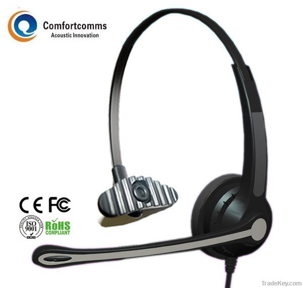 Monaural call center skype headset
