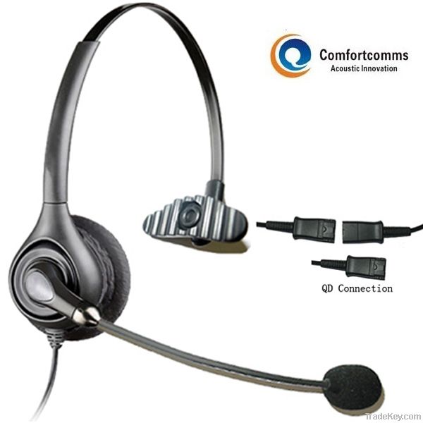 Noise-cancelling call center headphone