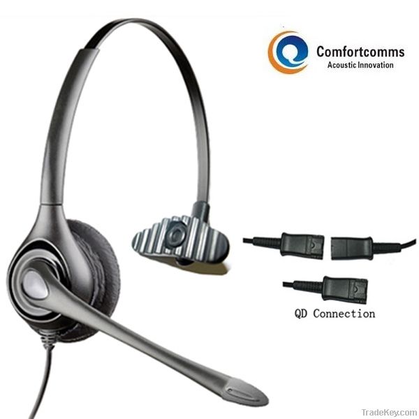 Noise-cancelling call center headphone