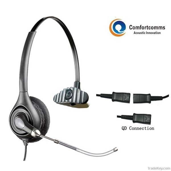 Noise-cancelling call center headphone