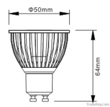 High quality 4W COB LED , GU10 LED Lamp Cup