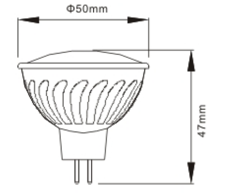 Ceramic MR16 LED Lamp Cup 24SMD, long lifespan