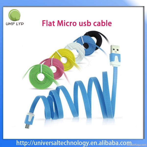 8 colors micor usb cable for android smart phones