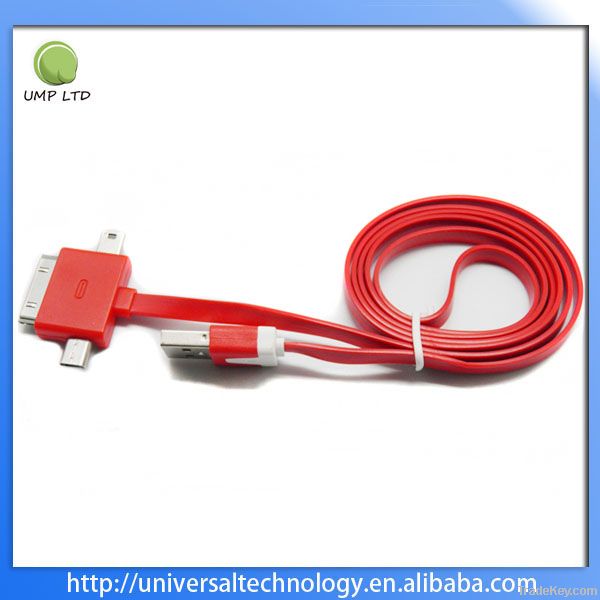 multi-function mircor usb mini usb 30 pim usb data cable for iphone 4