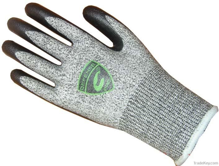 CE level 5 cut resistance nitrile glove