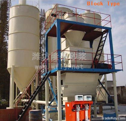 Block-typed dry putty powder plant with auto packing machine