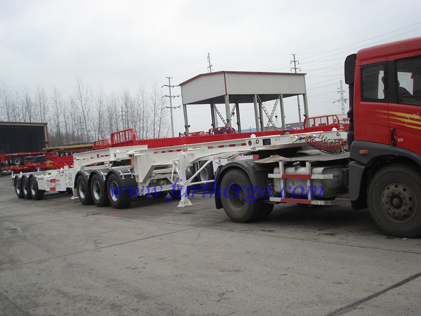 B-DOUBLE flatbed/skeleton trailer