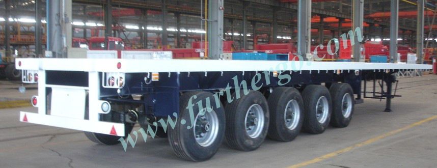 49ft flatbed/deck container trailer with 5 axles