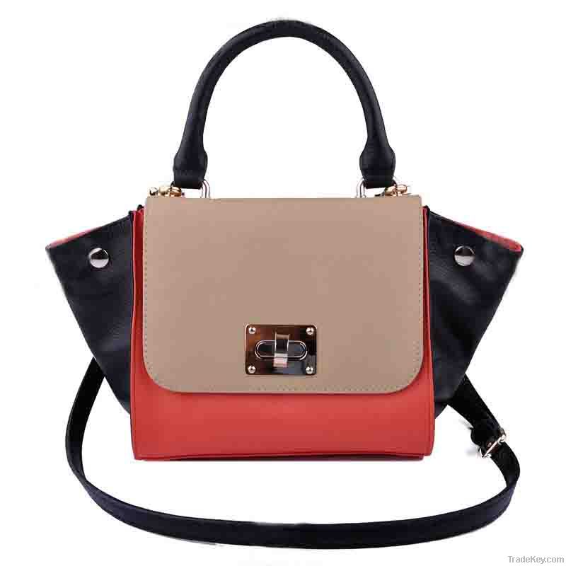 popular 100% genuine leather woman handbag