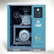 Stational quiet air compressor with cabinet