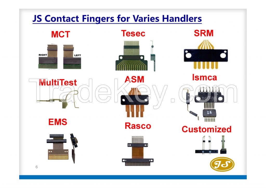 Contact Fingers for IC Test