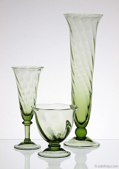 Historic Glass Hand Made Glasware Czech Republic