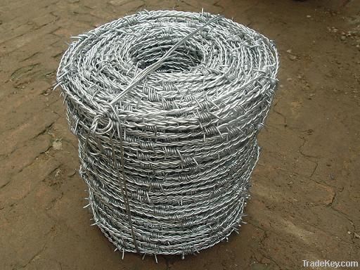 barbed wire with galvanized or pvc coated