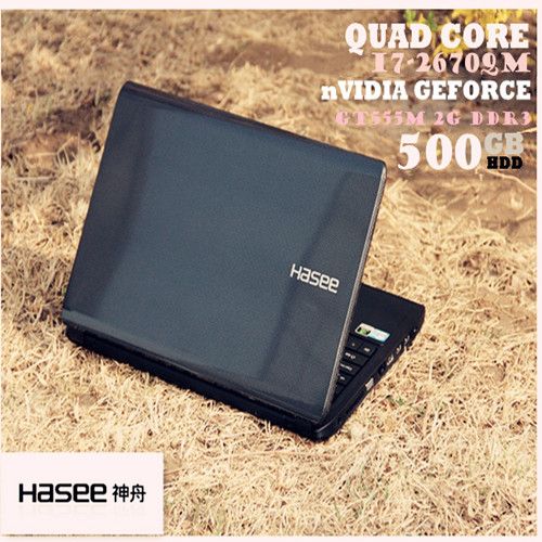 10% off Hasee 15.6"Windows 7 Laptop Quad Core i7  2.2GHz 500G HDD