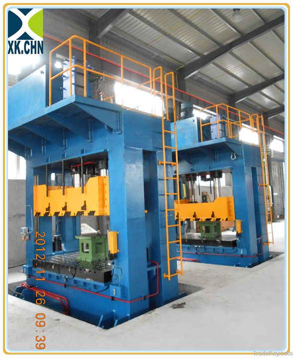 Single action hydraulic stamping press