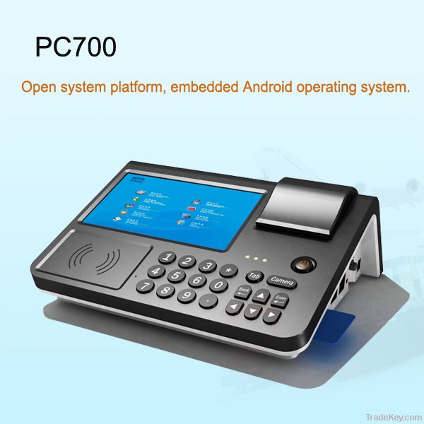 Smart POS terminal PC700 with 3G , Printer, RFID and PSAM encryption