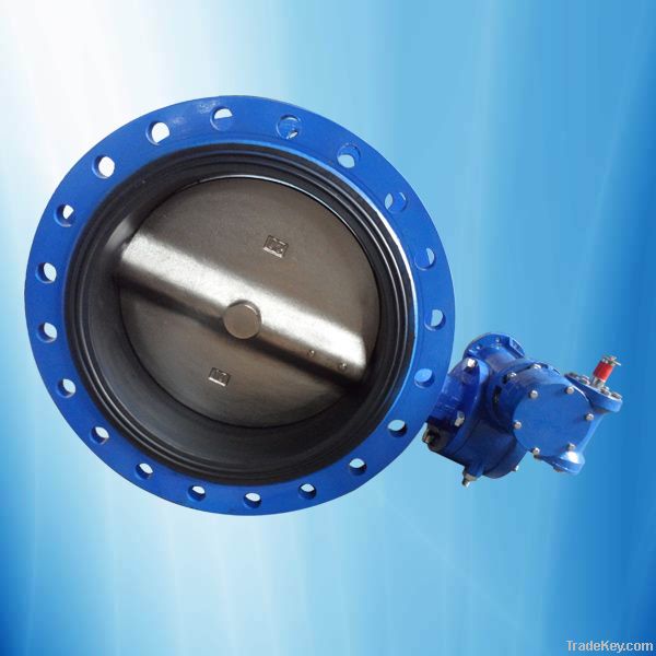 Worm Gear Double Flanged Concentric Butterfly Valve
