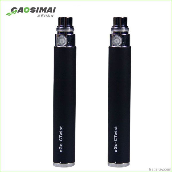 gaosimai factory price 650/900/1100mah e-cigarette ego twist battery